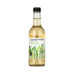 Loving Foods matcha-menta ízesítésű kombucha zöldtea ital 0,33l
