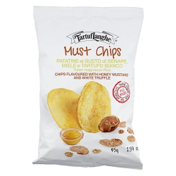 Tartuflanghe chips mustár, méz és fehér szarvasgomba ízesítéssel 45g