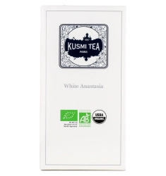Kusmi White Anastasia bergamottal és narancsvirággal ízesített fehér tea 25 filter 50g