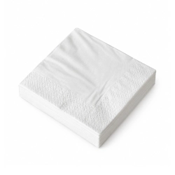 Koktél szalvéta fehér 2 rétegű 20x20cm 2500lap/karton