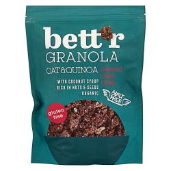 Bett'r Organic granola gluténmentes zabból, mandulával, csokidarabkákkal és quinoával 300g
