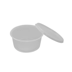 Műanyag salátás tégely  mikrózható 250ml (100db/csomag) PP