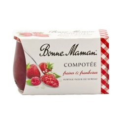 Bonne Maman epres-málnás gyümölcspüré bodzával 2x130g