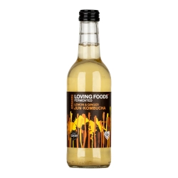 Loving Foods citrom-gyömbér jun-kombucha zöldtea ital 0,33l
