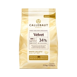 Callebaut velvet white fehér csokoládé pasztilla 32% 2,5kg