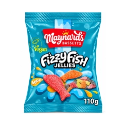 Maynards Bassetts Fizzy Fish savanyú halas zselécukor 110g