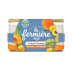 La Fermiére sárgabarack-mirabella joghurt (Limitált Kiadás) 2x150g