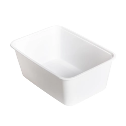 Műanyag fröccsöntött mikrózható fehér ételdoboz 500ml (50db/csomag)