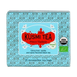 Kusmi Prince Vladimir citrusokkal, vaníliával és fűszerekkel ízesített fekete tea 20 filter 40g