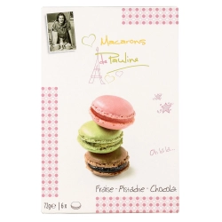 Macarons de Pauline macaroon eper-pisztácia-csoki 6db 72g