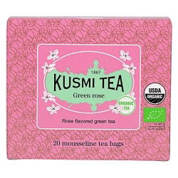 Kusmi Vert Rose zöld tea rózsaolajjal 20 filter 40g