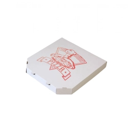 Pizzadoboz 26×26×3 fehér 6 szögl. általános nyomattal (100db/csom)