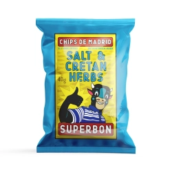 Superbon Chips de Madrid Krétai fűszerekkel ízesített sós burgonyachips 40g