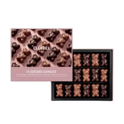 Michel Cluizel Coffret Oursons Guimauve Noir & Lait vegyes maci csokoládé desszert 175g