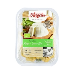 De Angelis bio ricottával és spenóttal töltött tortelloni 250g