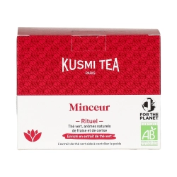 Kusmi Slim Ritual cseresznyével és eperrel ízesített szálas bio zöld tea100g