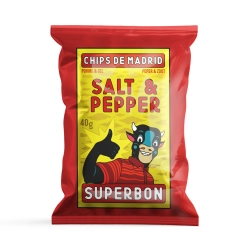 Superbon Chips de Madrid Só-bors ízesítésű burgonyachips 40g