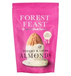 Forest Feast pirított mandula kekszdarabos fehércsokoládé bevonattal 120g