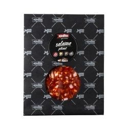 Kodila Gourmet füstölt, szárított, érlelt csípős szalámi (szeletelt) 80g