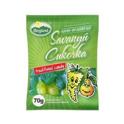 Bergland töltetlen keménycukorka körte-szőlő ízű 70g