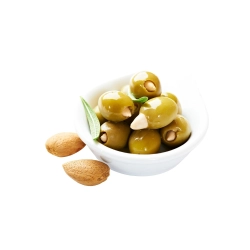Bretas magozott zöld olívabogyó mandulával töltve 3,6/2,3 kg