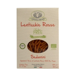 Rustichella sedanini di lenticchie rosse bio vöröslencse tészta 250g