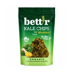 Bett'r Organic fodros kelkáposzta Bio chips mustáros-hagymás 30g