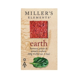 Millers Earth cékla, burgonya és spenót ízesítésű keksz sajtokhoz 100g