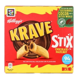 Kellogg's Krave Stix ostyarúd csokoládés-mogyorós ízű töltelékkel 5db 102,5g