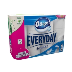 OOOPS! Everyday 3 rétegű wc papír sensitive 24 tekercs 13m/tekercs