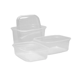 Műanyag víztiszta svédtál "safepack" mikrózható 450ml 50db/csomag PP