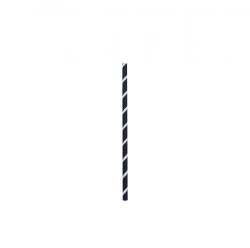 Papír szívószál 230×8 mm fekete-fehér (150 db/csomag)