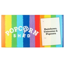 Popcorn Shed Rainbows & Unicorns ízesített popcorn díszdobozban 240g