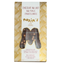 Maxim's Milk Chocolate Bar Crispy Pearls tejcsokoládé roppanós gyöngyökkel 85g