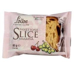 Loison panettone szelet kandírozott Amarena meggyel és Sultana mazsolával 70g