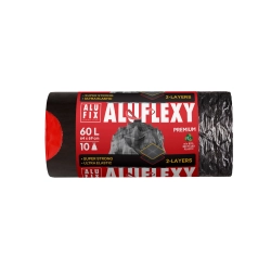 Aluflexy prémium szemeteszsák zárószalagos PE 60l/10db 33µ