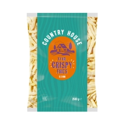 Country House Xtra Crispy 9,5mm hasábburgonya ropogós bevonattal, gyorsfagyasztott 2,5kg