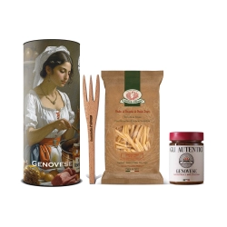 Rustichella Genovese ajándékdoboz 550g (Durum Strozzapreti 250g + Ragu Genovese szósz 300g +favilla)