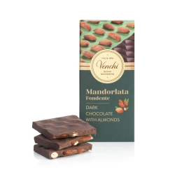 Venchi mandorlata fondente mandulás étcsokoládé tábla 95g