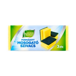 Clean Trend mosogatószivacs formázott 3db-os