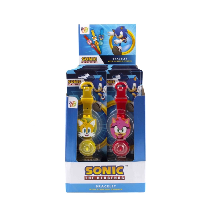 Sonic világító karkötő pörgettyűvel cukorkával 10g/20db