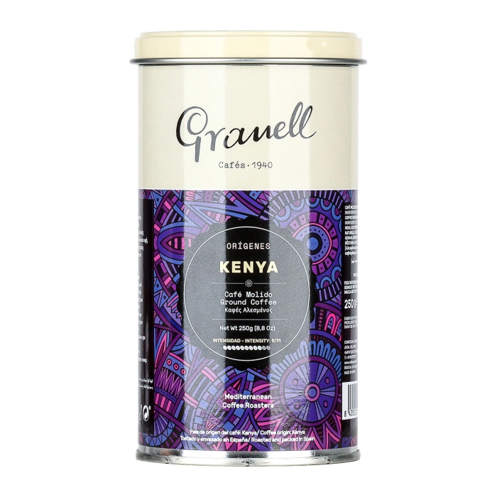 Granell Cafes Kenya természetes pörkölésű őrölt kávé 250g