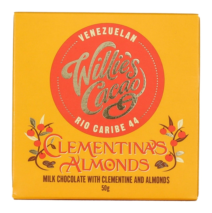 Willie's Cacao Mandarin mandulás tejcsokoládé 50g