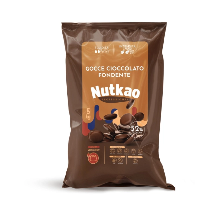 Nutkao csokoládé pasztilla ét 52% 5kg