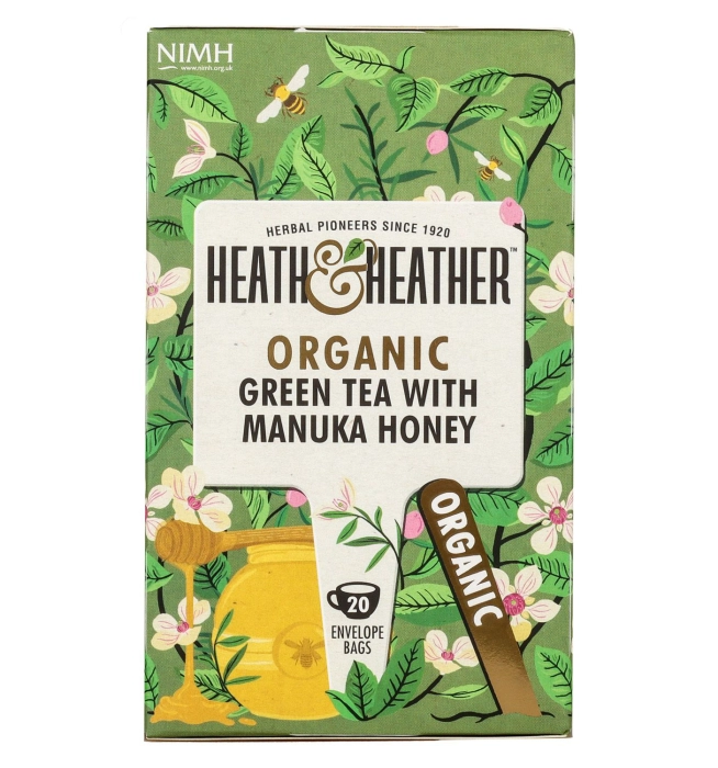 Heath & Heather zöld tea manuka mézzel  20 filter 40g