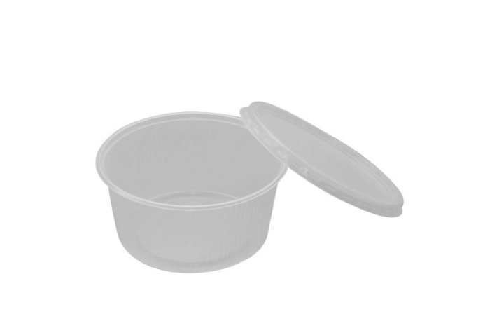 Műanyag salátás tégely  mikrózható 250ml (100db/csomag) PP