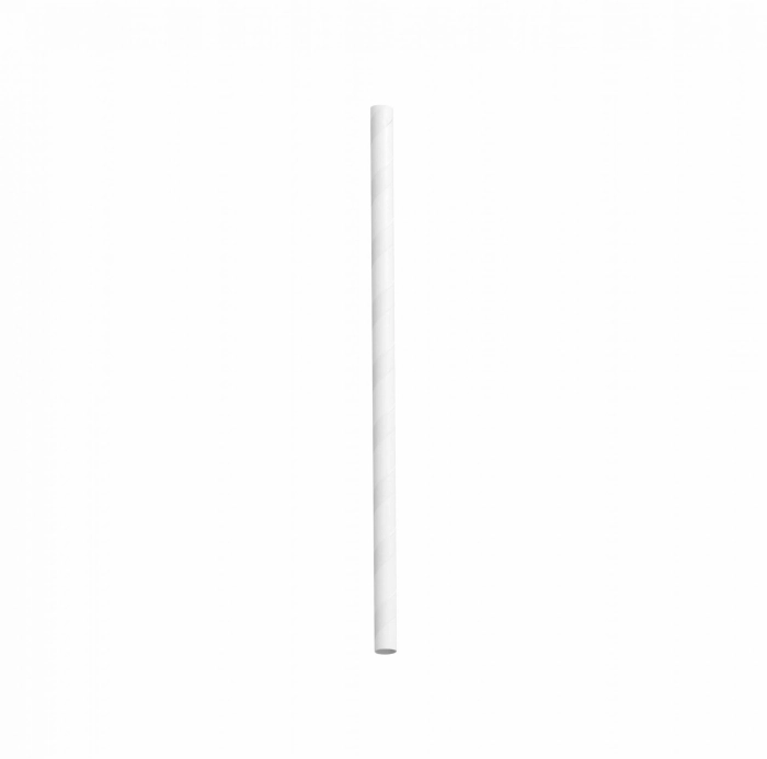 Papír szívószál fehér jumbo limonádés 8x230mm 250db/csomag