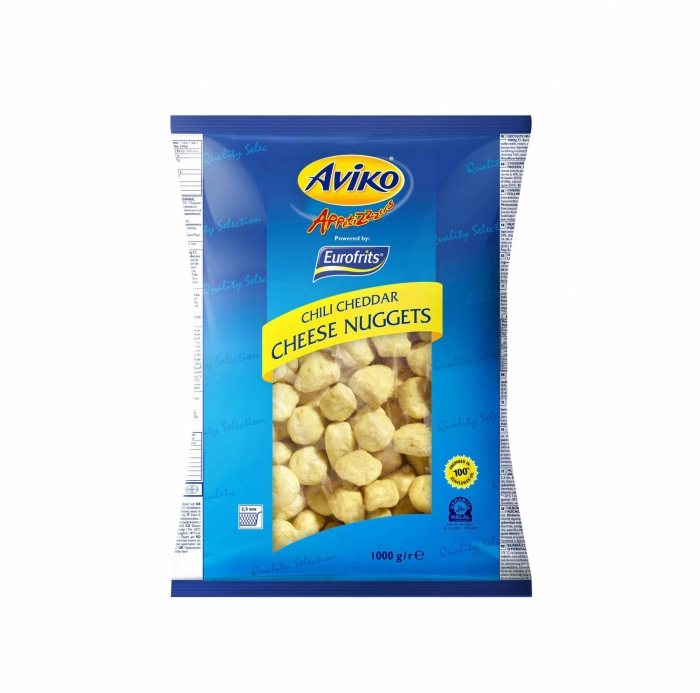 Aviko cheddar sajtfalatok csilipaprikával gyorsfagyasztott 1000g