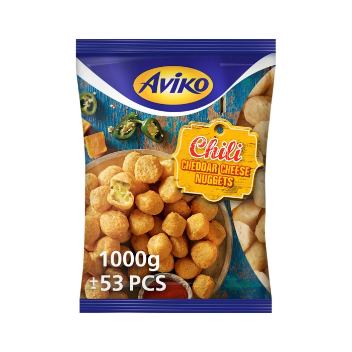 Aviko cheddar sajtfalatok csilipaprikával gyorsfagyasztott 1000g