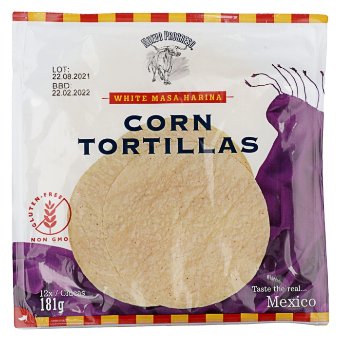 Nuevo Progreso kukorica tortilla gluténmentes 12db 181g